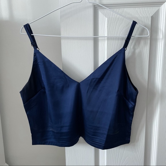 navy blue silk zaful cami - Picture 1 of 3